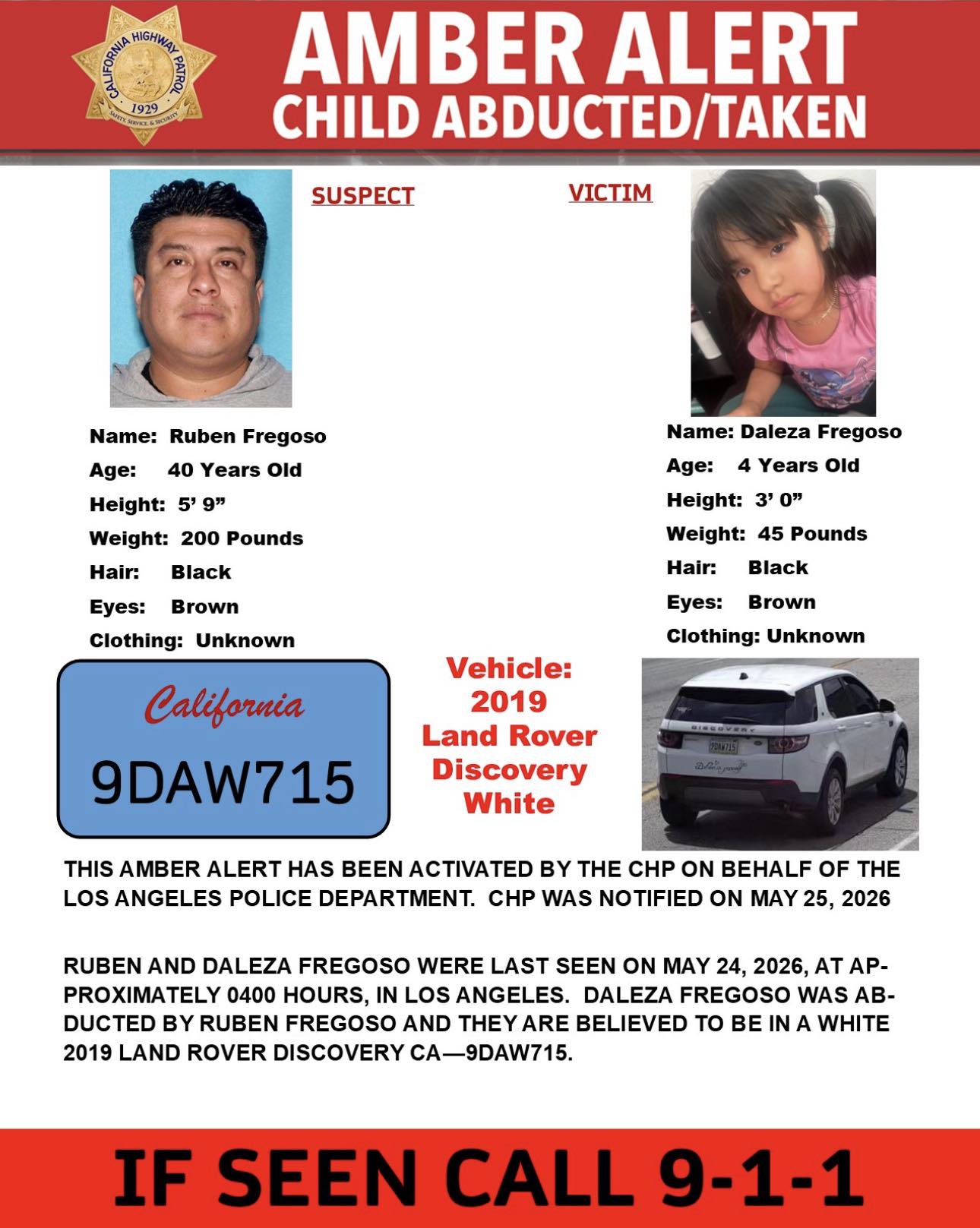 Daleza Fregoso Los Angeles, CA Missing Girl